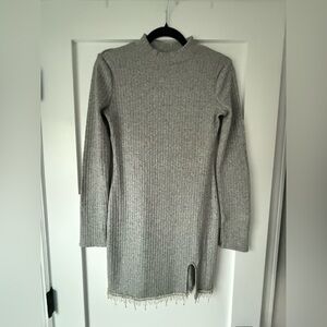Zara Light Gray Long Sleeve Dress
